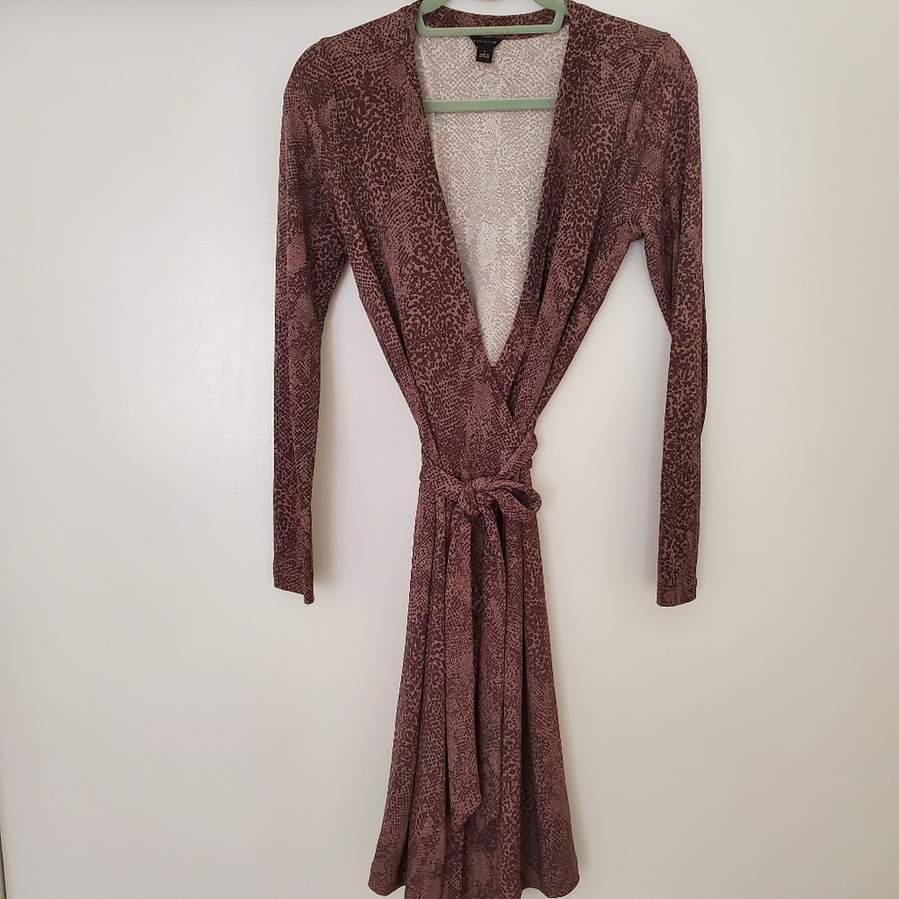 NWOT Ann Taylor Snakeskin Wrap Dress